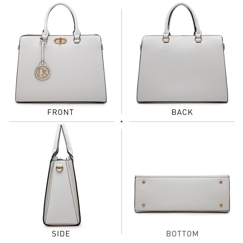 Dasein Women Handbags Purses Ladies Work Purse Satchel Tote Top Handle Shoulder Bags with Matching Clutch - Image 3